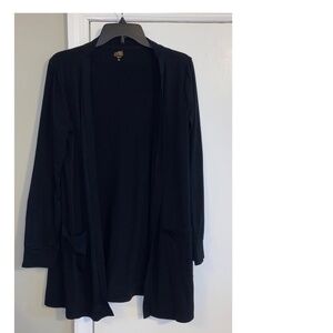 Tickled teal black size xl cardigan EUC